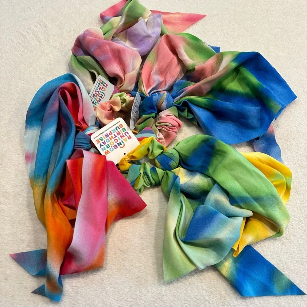 NWT Pixie Scrunchie Tropical Sunrise Tie Dye Hair Tie